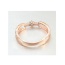Fashion White+rose Gold Flower Decorated Hollow Out Design Simple Ring
