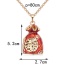 Fashion Champagne+blue Hollow Out Purse Pendant Decorated Color Matching Necklace