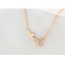Fashion Champagne Gold Diamond Decorated Butterfly Shape Simple Necklace