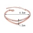 Fashion Rose Gold+pink Round Shape Diamond Decorated Hollow Out Design Bracelet