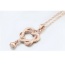 Fashion Rose Gold+white Double Heart Shape Pendant Decorated Hollow Out Design Necklace