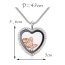 Fashion Rose Gold+white Fish&heart Shape Pendant Decorated Hollow Out Design Necklace