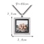 Fashion Rose Gold+white Heart Shape Pendant Decorated Square Shape Design Necklace