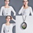 Fashion Multi-color Sun&oval Shape Pendant Decorated Simple Necklace