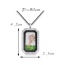 Fashion Multi-color Lock&square Shape Pendant Decorated Simple Necklace