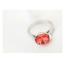 Fashion Red Round Shape Diamond Decorated Color Matching Ring