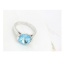 Fashion Blue Round Shape Diamond Decorated Color Matching Ring