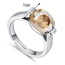 Fashion Gold Color Round Shape Diamond Decorated Color Matching Ring
