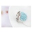 Fashion Blue Big Round Diamond Decorated Color Matching Design Ring