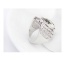 Fashion Black Oval Shape Diamond Decorated Irregular Shape Design Ring