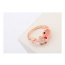 Fashion Rose Gold+pink Oval Shape Diamond Decorated Goldfish Shape Design Ring