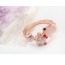 Fashion Rose Gold+white Oval Shape Diamond Decorated Goldfish Shape Design Ring