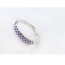 Fashion Purple Round Diamond Decorated Color Matching Design Ring