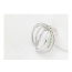 Fashion Green Diamond Decorated Hollow Out Design Simple Ring