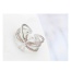 Fashion Pink Diamond Decorated Hollow Out Design Simple Ring
