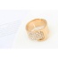 Fashion White Diamond Decorated Buckle Shape Design Ring
