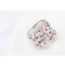 Fashion Plum Red Flower Decorated Hollow Out Design Simple Ring