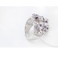Fashion Purple Flower Decorated Hollow Out Design Simple Ring