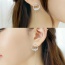 Fashion Silver Color Round Shape Diamond Decorated Simple Pure Color Earrings