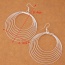 Trendy Silver Color Circles Decorated Multi-layer Pure Color Earrings