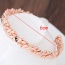 Fashion Rose Gold Twist Shape Decorated Pure Color Opening Bracelet