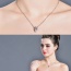 Fashion Pink Round Shape Diamond Decorated Color Matching Necklace