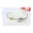 Fashion White+green Eye Shape Decorated Color Matching Simple Bracelet