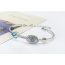 Fashion White+blue Eye Shape Decorated Color Matching Simple Bracelet