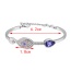 Fashion White+plum Red Eye Shape Decorated Color Matching Simple Bracelet