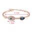 Fashion Champagne+green Eye Shape Decorated Color Matching Simple Bracelet