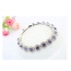 Fashion Purple Round Shape Diamond Decorated Pure Color Bracelet