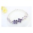 Fashion Purple Round Shape Diamond Decorated Flower Shape Pure Color Bracelet