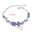 Fashion Purple Round Shape Diamond Decorated Flower Shape Pure Color Bracelet