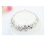 Fashion White Round Shape Diamond Decorated Flower Shape Pure Color Bracelet