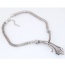 Personality Silver Color Snake Shape Decorated Pure Color Simple Necklace