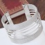 Fashion Silver Color Pure Color Decorated Hollow Out Simple Opening Bracelet