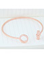 Fashion Gold Color Round Shaop Decorated Simple Pure Color Opening Bracelet