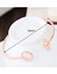 Fashion Silver Color Round Shaop Decorated Simple Pure Color Opening Bracelet