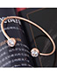 Fashion Gold Color Round Shaop Decorated Simple Pure Color Opening Bracelet