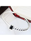 Fashion Silver Color Square Shape Diamond Decorated Simple Opening Bracelet