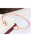 Fashion Gold Color Circular Cone Shape Decorated Simple Pue Color Opening Bracelet