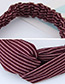 Fashion Red Stripe Pattern Decorated Simple Wide Hair Band