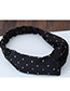 Fashion Black Round Dot Decorated Simple Wide Hair Band