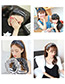 Fashion Dark Blue Round Dot Decorated Simple Wide Hair Band