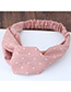Fashion Pink Round Dot Decorated Simple Wide Hair Band