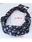 Fashion Blue Round Dot Decorated Simple Wide Hair Band