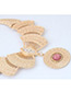 Fashion Gold Color+red Bowknot Shape Decorated Pure Color Simple Jewelry Sets