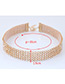 Trendy Gold Color Round Shape Diamond Decorated Multi-layer Pure Color Necklace