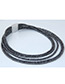 Elegant Black Pure Color Decorated Multiayer Short Chain Necklace