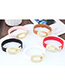 Personality White Buckle Shape Decorated Simple Pure Color Bracelet